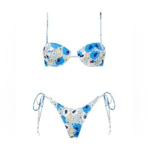 Triangl Swimwear Mala Blue Floral Bikini